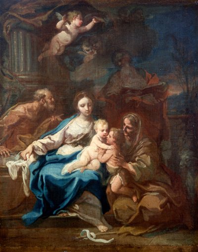 Heilige Familie mit St. Anna, dem Täufer und Zacharias von Sebastiano Conca